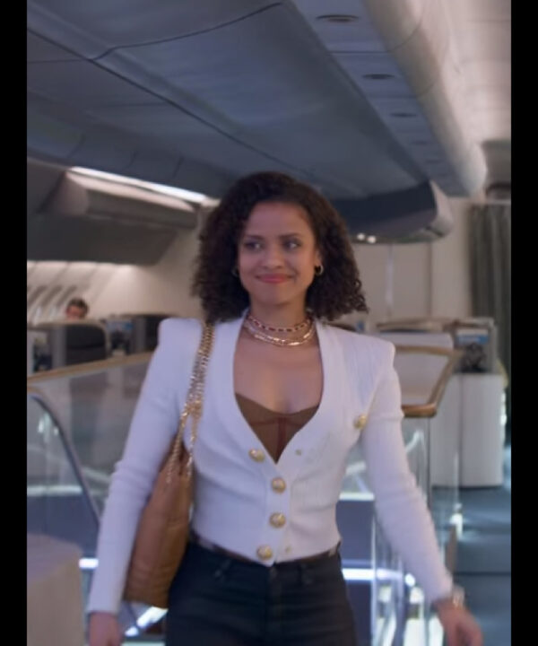 Abby Lift 2024 White Wool Cropped Jacket