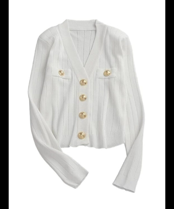 Abby Lift 2024 White Wool Cropped Jacket