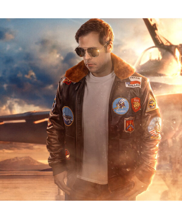 Tom Cruise Top Gun Men Fighter Jet Pilot Bomber Leather Jacket