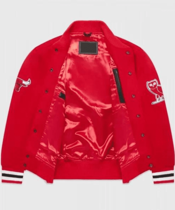 OVO Chicago Bulls Varsity Red Jacket