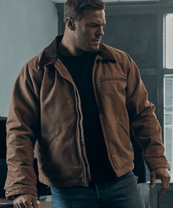 Reacher Alan Ritchson Brown Jacket