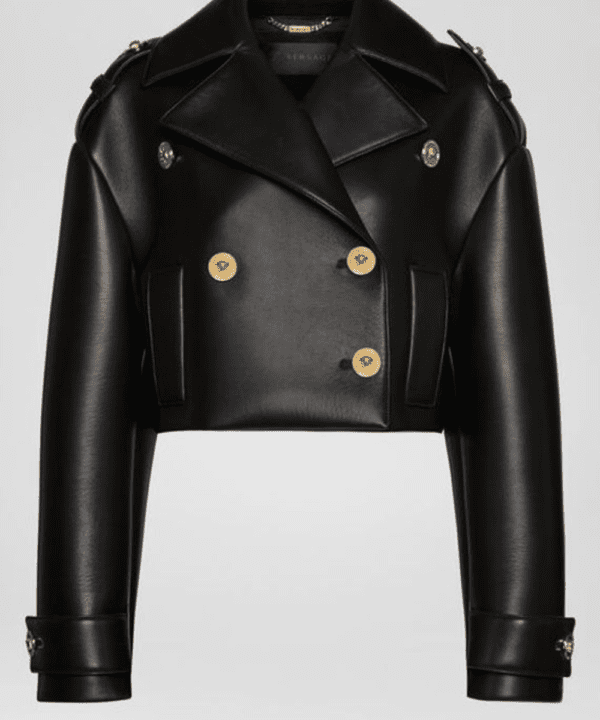 Black Cropped Leather Jacket