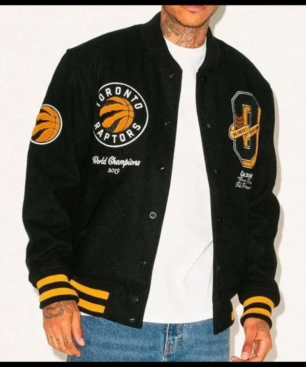 OVO Toronto Raptors Varsity Black Wool JacketOVO Toronto Raptors Varsity Black Wool Jacket