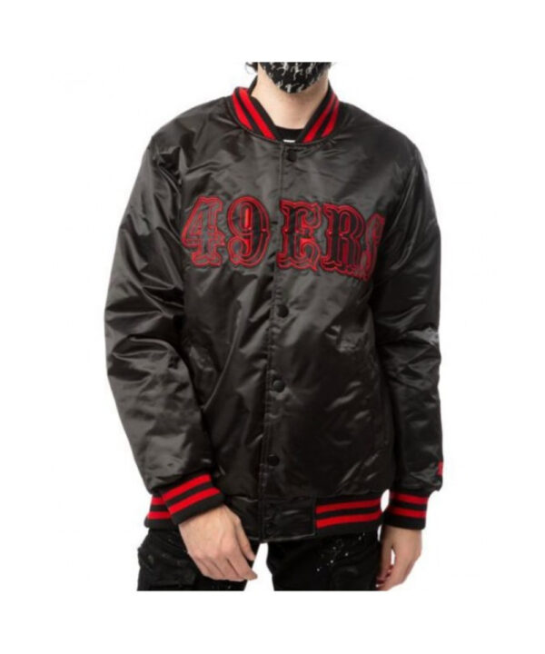 Starter San Francisco 49ers Black Bomber Jacket