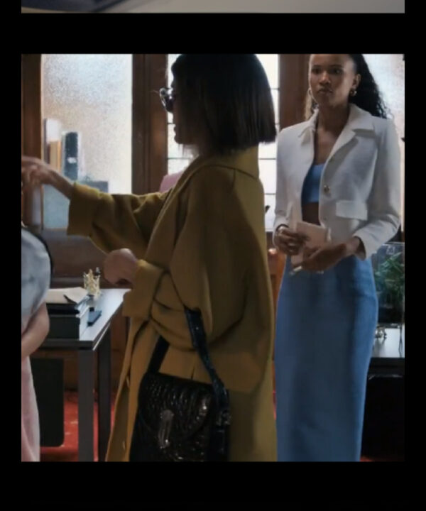 Marisa Tomei Upgraded 2024 Yellow Long Coat