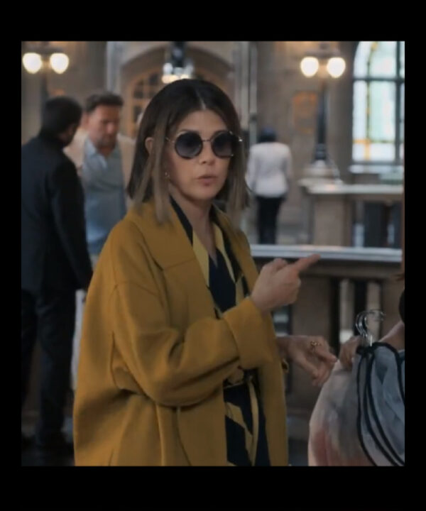 Marisa Tomei Upgraded 2024 Yellow Long Coat