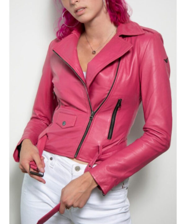 Barbie Doll Pink Leather Jacket