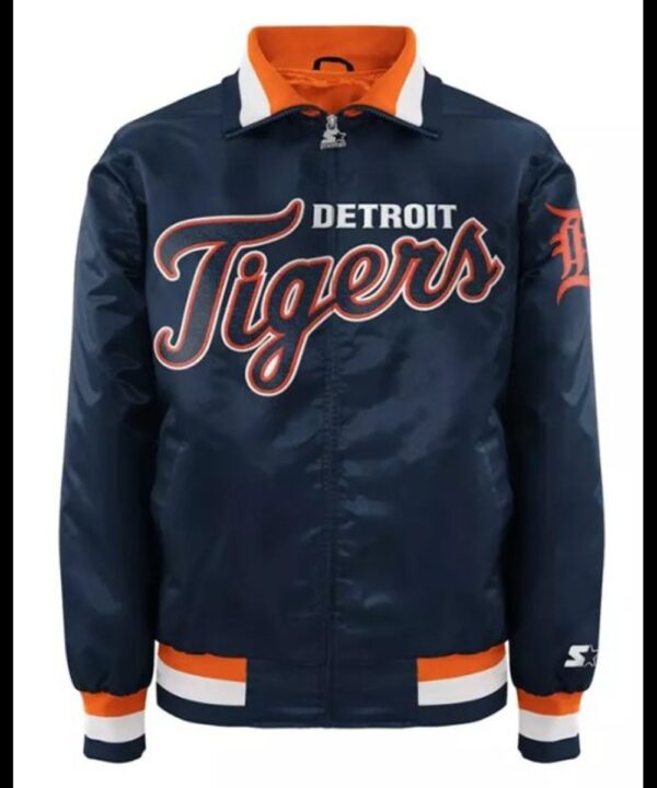 Detroit Tigers Mens Blue Varsity Jacket