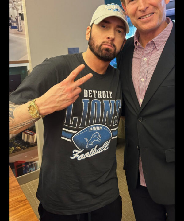 Eminem 47 Black Detroit Lions T-Shirt