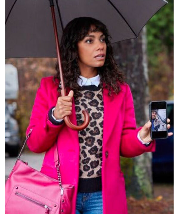 Crimetime Freefall 2024 Lyndie Greenwood Pink Coat
