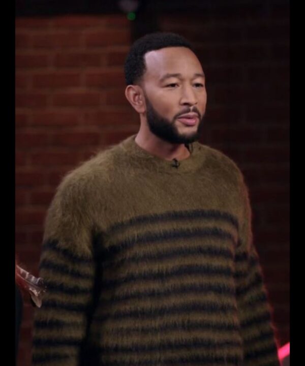 The Voice S24 John Legend Striped Sweater