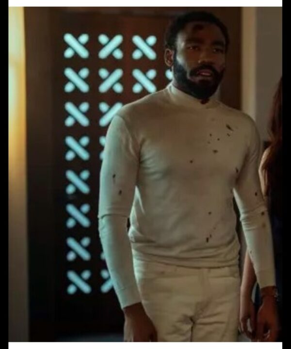 Mr. & Mrs. Smith 2024 Donald Glover White Turtleneck Sweater