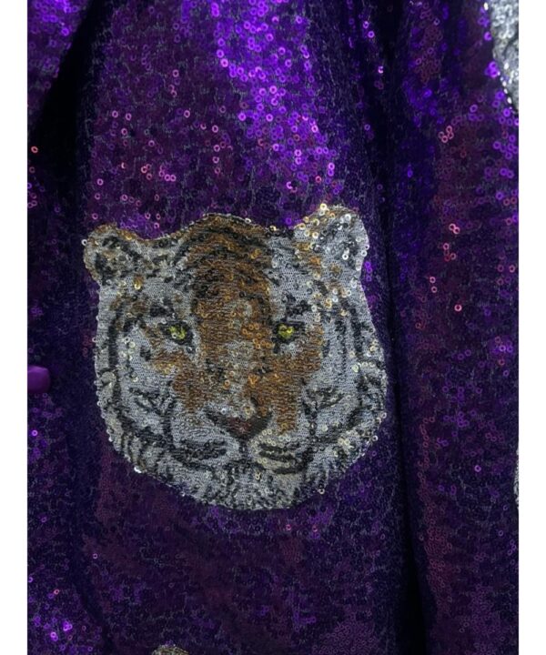 Kim Mulkey Purple Sequin Blazer