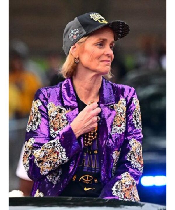 Kim Mulkey Purple Sequin Blazer
