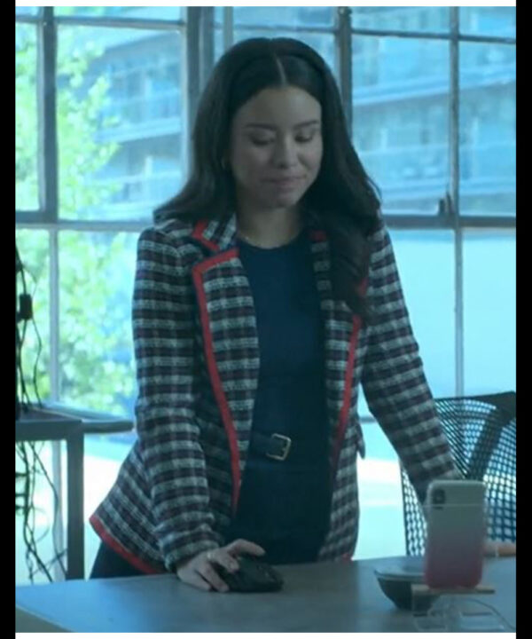 Good Trouble S05 Cierra Ramirez Plaid Blazer