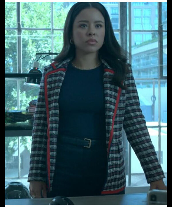 Good Trouble S05 Cierra Ramirez Plaid Blazer