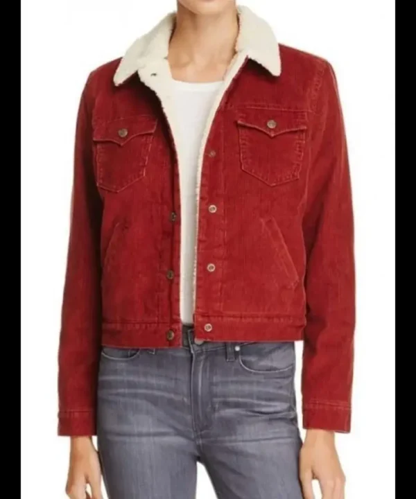 Stranger Things Nancy Wheeler Red Denim Jacket