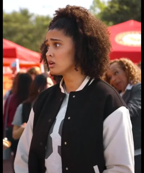 Never Have I Ever S04 Lee Rodriguez Black And White Varsity Jacket