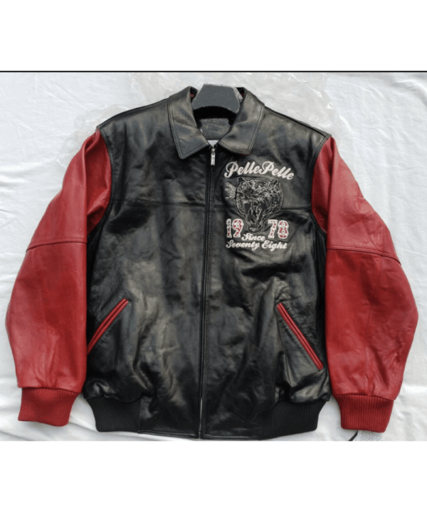 Pelle Pelle Black and Red Leather Jacket