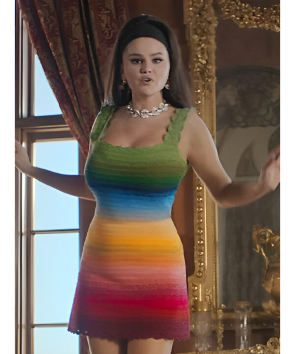 Selena Gomez Love On Rainbow Knitted Dress