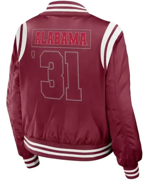 Alabama Crimson Full-zip Bomber Jacket