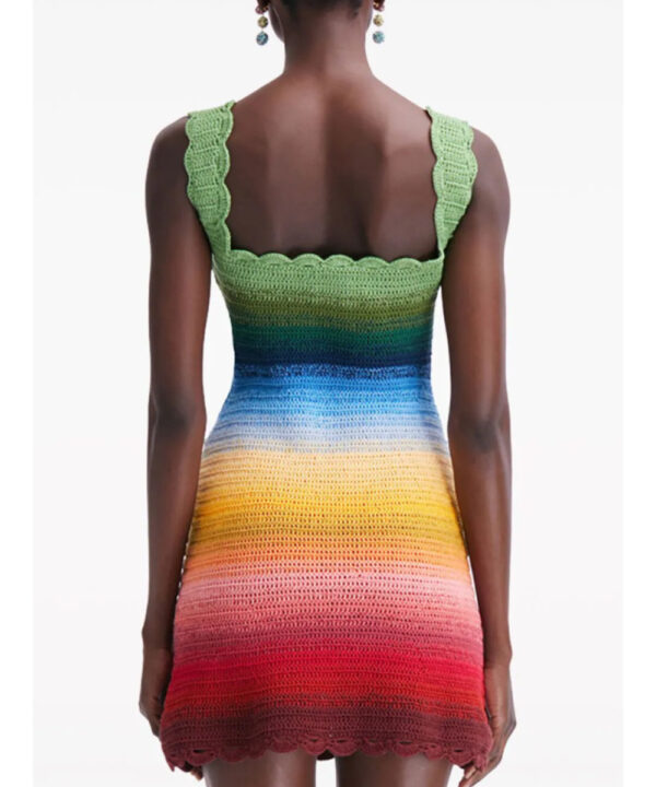 Selena Gomez Love On Rainbow Knitted Dress