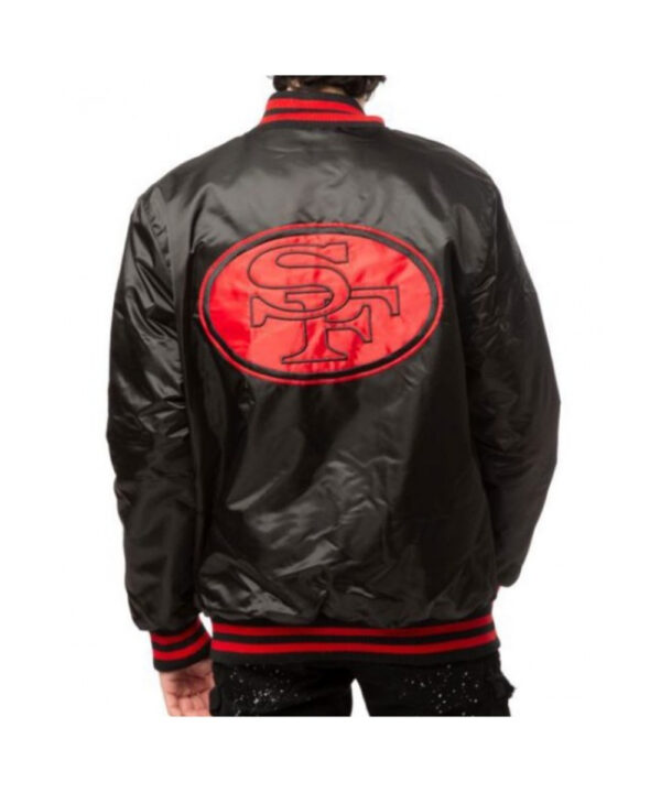 Starter San Francisco 49ers Black Bomber Jacket