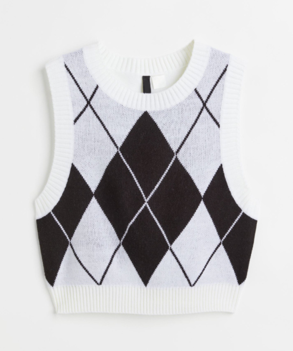 Upgraded 2024 Camila Mendes Argyle Sweater Vest