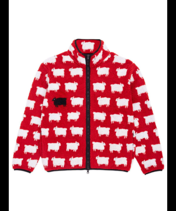 Lady Diana Red Sheep Jacket