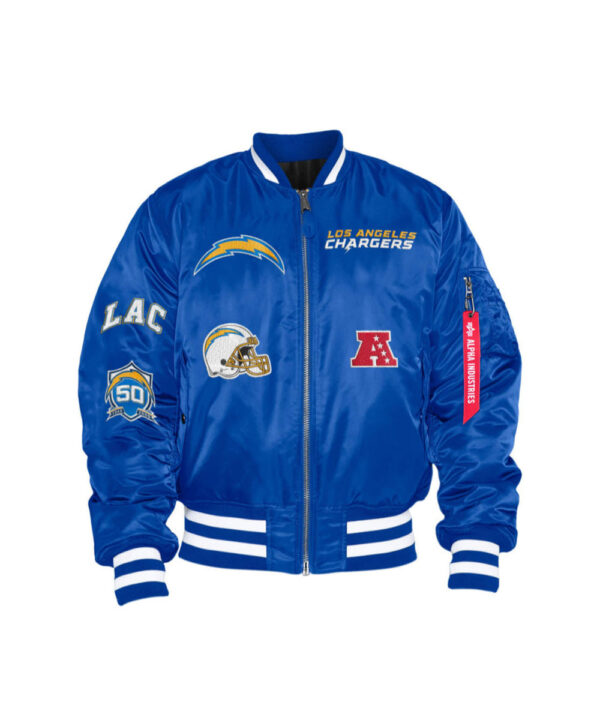 Los Angeles Chargers Alpha Industries X New Era MA-1 Jacket