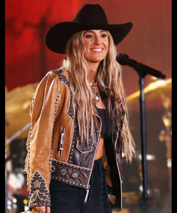 People’s Choice Awards 2024 Lainey Wilson Fringe Leather Jacket