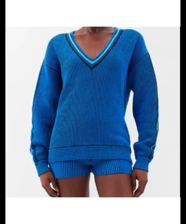 Apples Never Fall 2024 Madeleine Jones Blue Sweater