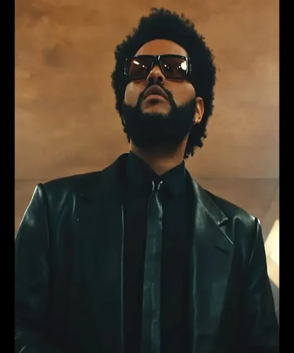 The Weeknd Take My Breath Leather Black Trench Coat