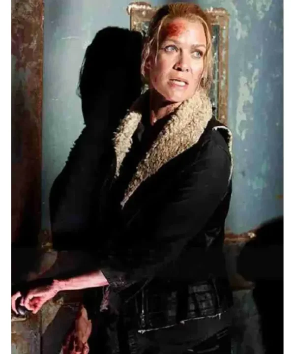 Laurie Holden The Walking Dead Shearling Leather Vest