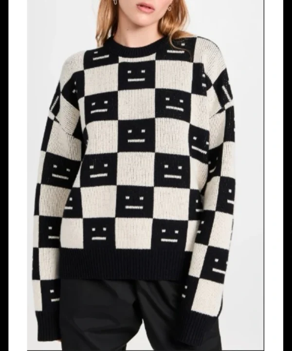 The Girls On The Bus 2024 Natasha Behnam Check Sweater