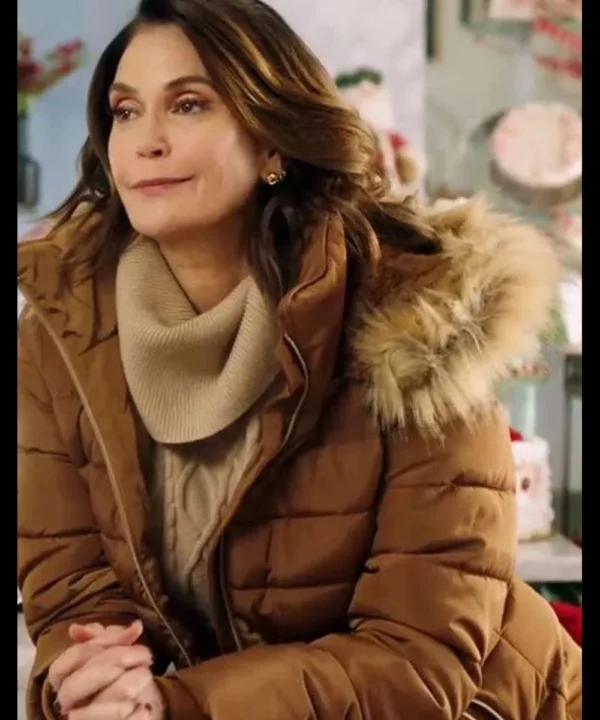 How To Fall In Love By Christmas 2023 Teri Hatcher Hooded Jacket