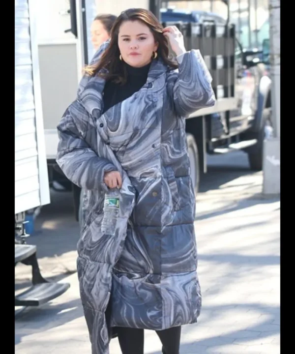 Only Murders In The Building S04 Selena Gomez Marble Coat