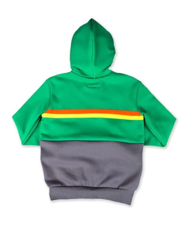 Super Mall Green And Grey Hoodie