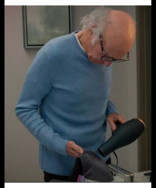 Curb Your Enthusiasm S12 Larry David Light Blue Sweater