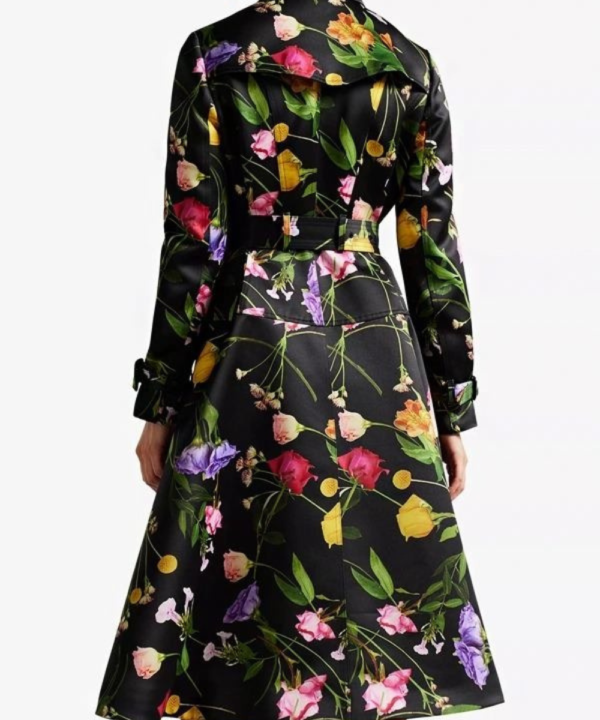 Carrie Preston Elsbeth 2024 Floral Trench Coat