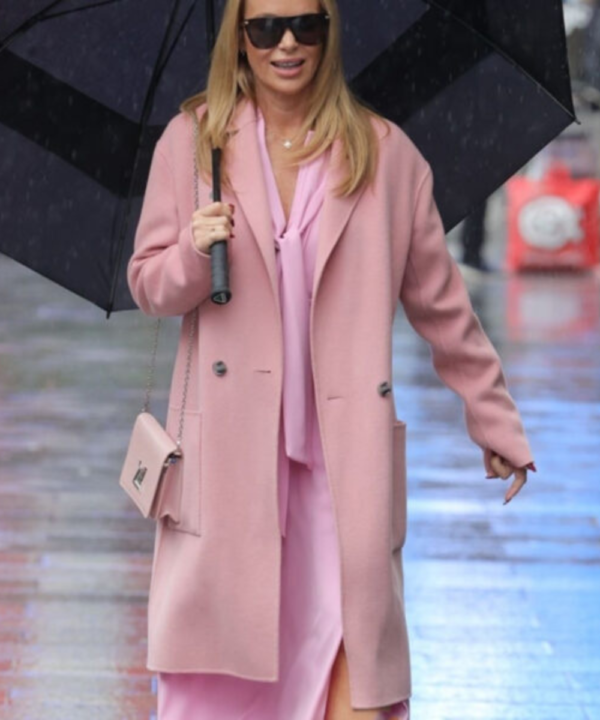 Amanda Holden Wool Pink Coat