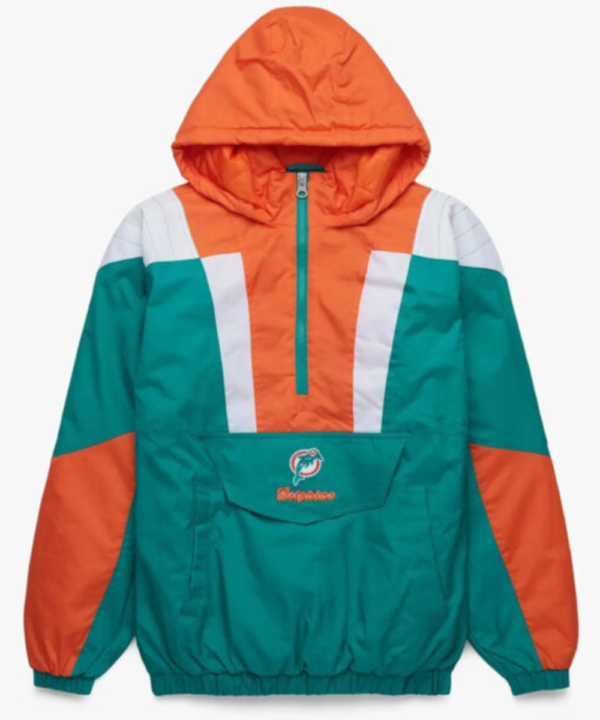 Dolphins Green Hooded Jacket