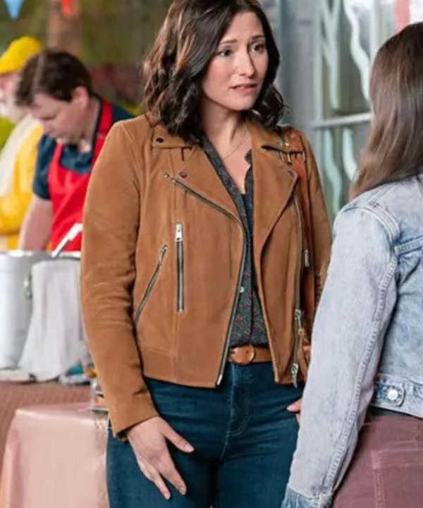 The Way Home S01 Kat Landry Brown Suede Leather Jacket