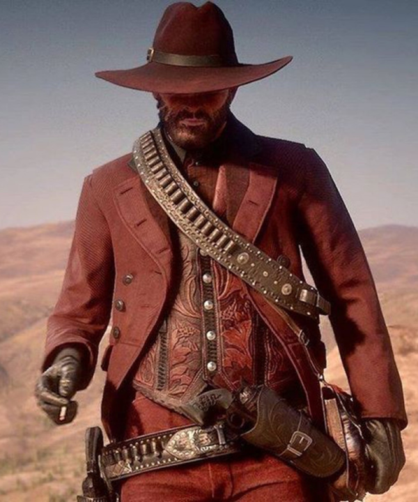 Red Dead Redemption 2 Frock Maroon Coat