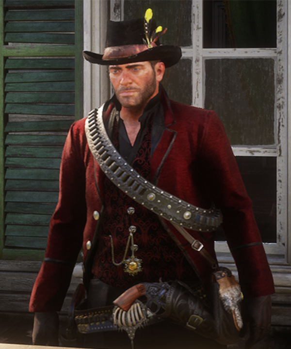 Red Dead Redemption 2 Frock Maroon Coat