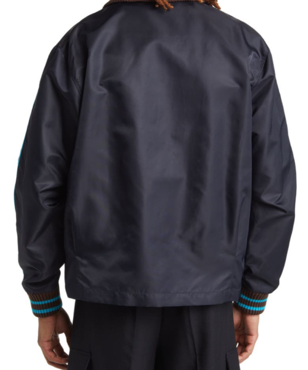 La Veste Après-sport Water Repellent Navy Blue Varsity Jacket