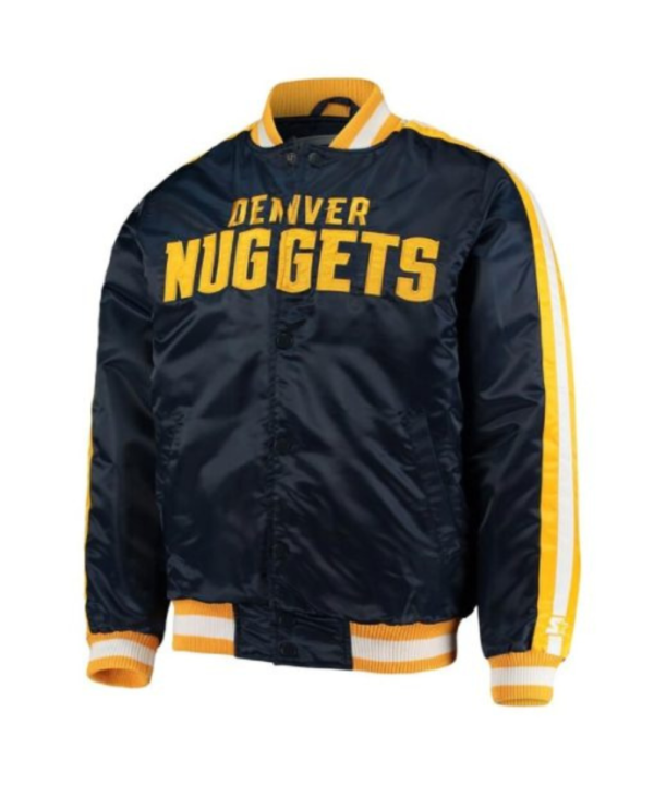 Denver Nuggets The Offensive Navy Satin Jacket
