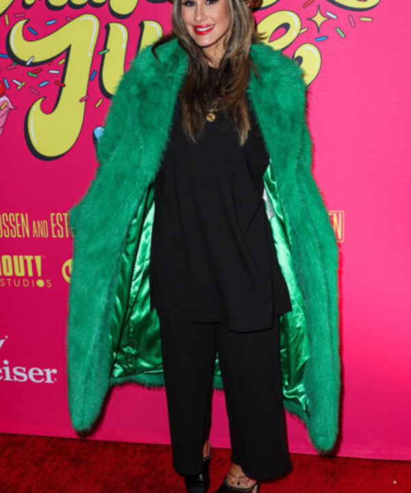 Brittany Furlan Green Fur Coat