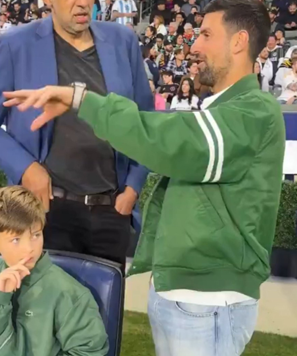 Novak Djokovic Green Varsity Jacket