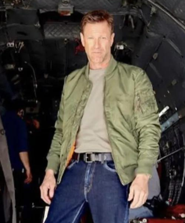 The Bricklayer Aaron Eckhart Green Bomber Jacket